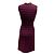 Alaïa Alaia burgunderfarbene ärmelloses V-Ausschnitt Stretch-Strickkleid Bordeaux - Ansicht 3