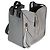 Borsa a spalla Hammock media in pelle di vitello grigia e nera Loewe Marrone - vista 4