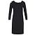 Roland Mouret Midi-Kleid aus schwarzem Polyester