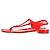 Timeless Sandali T-Strap con logo Chanel in pelle di vitello rossa Rosso - vista 4