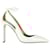 Aquazzura Bow Tie 105 Cutout Pumps in White Lamb Leather Cream  ref.2551511