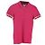 Polo de manga corta en algodón rojo violeta con detalles de cuadros Burberry Brit