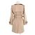 Abrigo trench de algodón con cuello de piel de cordero y forro de lana COACH Beige - vista 3