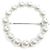 Spilla in argento con perle MIKIMOTO