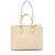 Borsa tote Louis Vuitton OnTheGo MM in pelle Monogram Empreinte Bianco Crudo