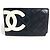 Chanel Cambon CC Leder Geldbörse Schwarz Weiß