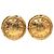 Orecchini a clip rotondi in oro placcato CC 31 Rue Cambon di Chanel D'oro