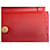 VINTAGE SAC A MAIN YVES SAINT LAURENT BESACE CUIR ROUGE SURPIQUE BANDOULIERE BAG  - vue 17