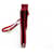 VINTAGE SAC A MAIN YVES SAINT LAURENT BESACE CUIR ROUGE SURPIQUE BANDOULIERE BAG  - vue 3