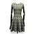 Alaïa Alaia Woll-Skaterkleid 38 Ecru mit schwarzen Punkten
