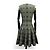 Alaïa Alaia Woll-Skaterkleid 38 Ecru mit schwarzen Punkten - Ansicht 3
