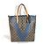 Louis Vuitton Monogram V-Line Cabas NS Tote Bag Braun Blau Monogramm