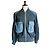 CHANEL Zip-Jacke Camelia Teddy Marine Größe 38 FR Marineblau
