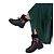 Botas de combate de cuero y tweed Chanel Negro Multicolor