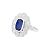 Autre Marque Platin Pompadour Ring, Saphir und Diamanten. - Ansicht 2