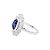 Autre Marque Platin Pompadour Ring, Saphir und Diamanten. - Ansicht 3
