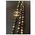 Collana a 3 fili extra lunga 4 CC in perle specchiate nere e dorate 16S di Chanel Nero Gold hardware - vista 3