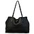 Grande borsa in pelle nera Roseau Longchamp