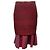 Falda acampanada de jacquard de pata de gallo roja / burdeos Moschino Cheap and Chic