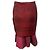 Falda acampanada de jacquard de pata de gallo roja / burdeos Moschino Cheap and Chic - vista 3