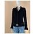 Chanel Tweed-Jacke mit Gripoix-Gürtel FR 42 Schwarz - Ansicht 2