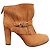 Botines Sartore de Ante Camel con Flecos Marrón claro