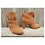 Botines Sartore de Ante Camel con Flecos Marrón claro - vista 2