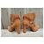 Botines Sartore de Ante Camel con Flecos Marrón claro - vista 4