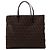 Borsa tote in tela Zucchino marrone Fendi Marrone scuro