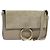 Chloé Borsa a Spalla Faye in Pelle e Suede - Piccola Beige