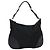 Prada Hobo Zip Tessuto in Pelle Grande Nero