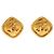 Orecchini a clip in metallo dorato Chanel Coco Mark D'oro