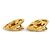 Orecchini a clip in metallo dorato Chanel Coco Mark D'oro - vista 2