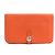 Hermès Dogon GM Leder Langbörse in Orange