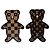 Set di spilla Nounur Teddy Bear Monogram Damier Louis Vuitton Marrone Beige
