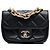 Chanel Black Mini Quilted Lambskin Chain Top Handle Flap