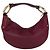 Bamboo Bolsa hobo de couro bordeaux com anel de bambu meia-lua Gucci Vermelho
