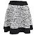 Falda mini de tweed en negro y blanco adornada con lentejuelas Sandro Paris en poliéster
