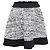 Falda mini de tweed en negro y blanco adornada con lentejuelas Sandro Paris en poliéster - vista 3