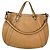 Borsa hobo convertibile in pelle beige Gucci Abbey Marrone
