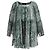 Blusa de Chifón con Estampado de Serpiente Pierre Balmain en Seda Verde