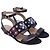 Tory Burch Estella Wedge Sandals in Black Satin - view 3