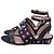 Tory Burch Estella Wedge Sandals in Black Satin - view 4