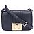 Borsa a tracolla Lila in pelle nera a grana di Michael Kors Blu Blu navy