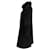 Max Mara Studio Shear-Accent Hidden-Buttoned Coat in Black Wool - view 2
