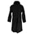 Max Mara Studio Shear-Accent Hidden-Buttoned Coat in Black Wool - view 3