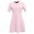 Robe Mini en Tricot Jacquard Maje en Polyamide Rose