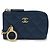 Timeless Monedero de piel de cordero acolchado Chanel Azul