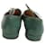 Oxfords stringati Prada in pelle verniciata verde Verde oliva - vista 4