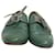Oxfords stringati Prada in pelle verniciata verde Verde oliva - vista 5
